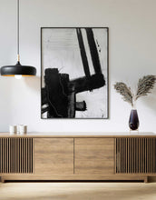 Load image into Gallery viewer, Mid Century Modern Minimalism Abstract Art Brushstrokes