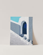Load image into Gallery viewer, Mykonos Greece White Staircase Painting Art Print