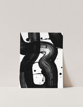 Load image into Gallery viewer, Black and White Brush Stroke Art Wall Print