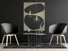 Load image into Gallery viewer, Black on Brown Painted Abstract Shapes Minimalist Prints