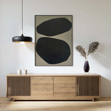 Load image into Gallery viewer, Minimalist Abstract Shapes Black and Brown Wall Decor