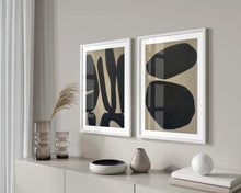Load image into Gallery viewer, Mid Century Modern Painted Abstract Shapes Minimalist Prints