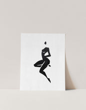 Load image into Gallery viewer, Black and White Abstract Female Silhouette Acrylic Painting