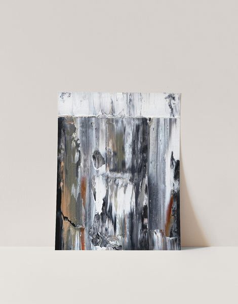 Abstract Paint Strokes Painting Two Tone Art Print