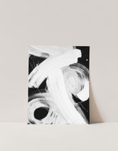 Load image into Gallery viewer, Black and White Brush Stroke Art Wall Print