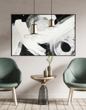 Load image into Gallery viewer, Spiralling White Brush Strokes Abstract Modern Wall Art