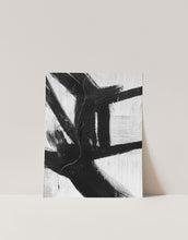 Load image into Gallery viewer, Black and White Brush Stroke Art Wall Print
