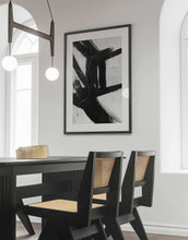 Load image into Gallery viewer, Black and White Brushstroke Abstract Minimalist Wall Print
