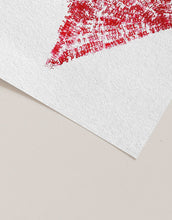 Load image into Gallery viewer, Stamp Art Red Ink Details Asian Inspired Painting