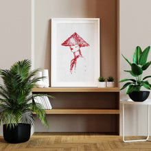 Load image into Gallery viewer, Oriental Stamp Painting Abstract Portrait Chinese Rice Hat