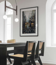 Load image into Gallery viewer, Dark Cityscape Painting Downtown Traffic Modern Wall Decor