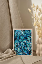 Load image into Gallery viewer, Framed Turquoise Water Ripple Art Print