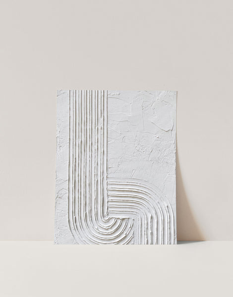 Minimalist Plaster Art Print Neutral Boho Wall Decor