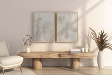 Load image into Gallery viewer, Set of Two Textured Plaster Minimalist Wall Art