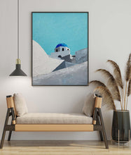 Load image into Gallery viewer, Large Greece Print Santorini White and Blue Buildings