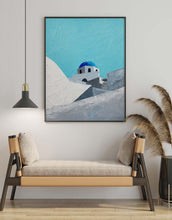 Load image into Gallery viewer, Large Santorini Wall Art Greece White Homes