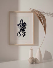 Load image into Gallery viewer, Black and White Wall Art Female Body Line Drawing