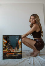 Load image into Gallery viewer, Modern Toronto Art Print Abstract Night Cityscape Painting