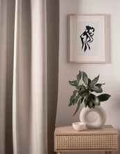 Load image into Gallery viewer, Side View Female Body Silhouette Vertical Lines Drawing