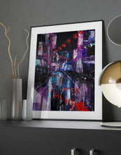 Load image into Gallery viewer, Tokyo Lights Painting Night-time Cityscape Rainy Street Print