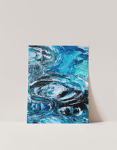 Load image into Gallery viewer, Abstract Blue Water Rings Painting Art Print
