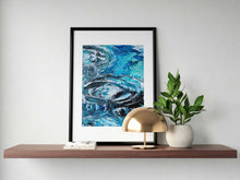 Load image into Gallery viewer, Framed Water Ripple Effect Painting Wall Decor
