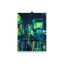 Load image into Gallery viewer, 12x16 4AM Abstract Cityscape Art Print Urban Collection
