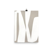 Load image into Gallery viewer, 12x16 Creme Abstract Shapes Art Print Irregular Collection