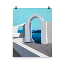 Load image into Gallery viewer, 16x20 Paradise Painting Art Print Greece Collection