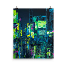 Load image into Gallery viewer, 16x20 4AM Abstract Cityscape Art Print Urban Collection