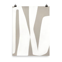 Load image into Gallery viewer, 18x24 Creme Abstract Shapes Art Print Irregular Collection