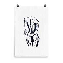 Load image into Gallery viewer, 24x36 Ponder Drawing Art Print Body Language Collection
