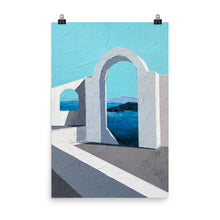 Load image into Gallery viewer, 24x36 Paradise Painting Art Print Greece Collection