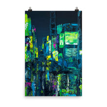 Load image into Gallery viewer, 24x36 4AM Abstract Cityscape Art Print Urban Collection