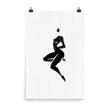 Load image into Gallery viewer, 24x36 Waiting Female Silhouette Art Print Positions Collection