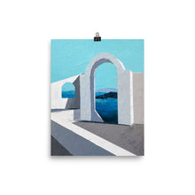 Load image into Gallery viewer, 8x10 Paradise Painting Art Print Greece Collection
