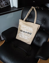 Load image into Gallery viewer, Stylish canvas art quote tote bag with graffiti design
