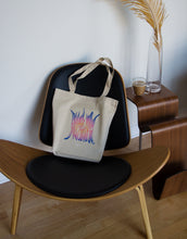 Load image into Gallery viewer, Change Your Perspective art quote in a thermal mishko effect on a tote bag

