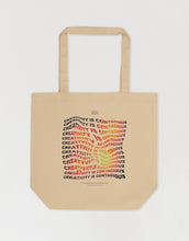 Load image into Gallery viewer, Thermal gradient wavy text effect tote bag
