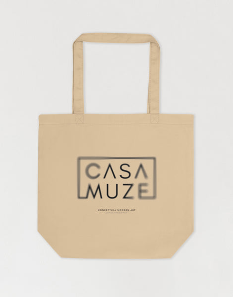 Blurry text effect tote bag