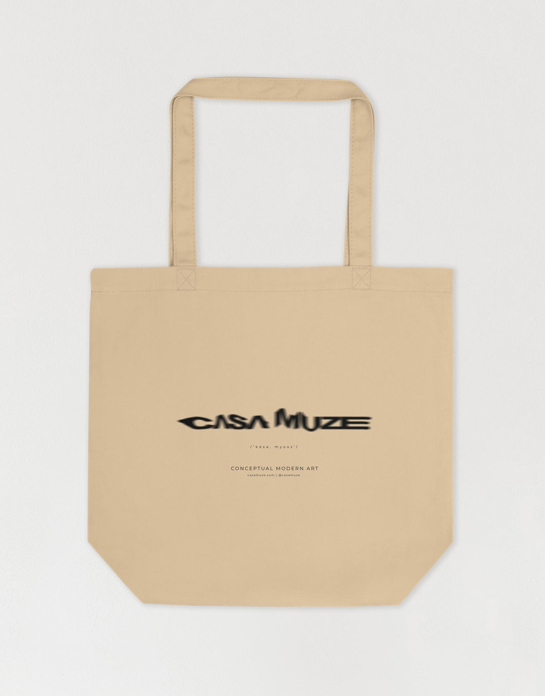 Casa Muze with a motion blur effect on a canvas tote bag