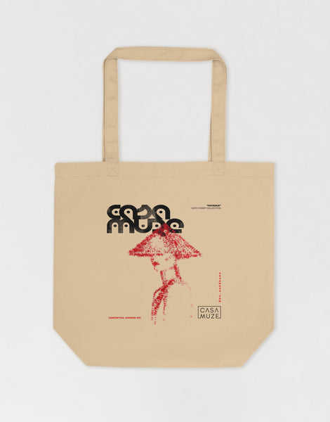 Asian inspired graphic design tote bag
