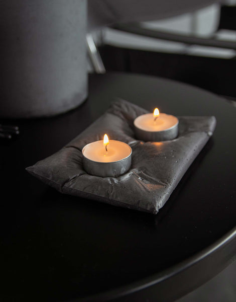 Double Candle Concrete Pillow