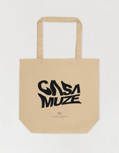 Load image into Gallery viewer, Ink bleed casa muze graphic tote bag design

