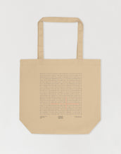 Load image into Gallery viewer, Artistic tote bag design with a word search graphic
