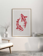 Load image into Gallery viewer, Koi Fish Painting Minimalist Decor Art Print

