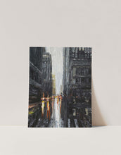 Load image into Gallery viewer, Dark Cityscape Painting Black and White Modern Art
