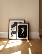 Load image into Gallery viewer, Black and White Abstract Female Silhouette Acrylic Painting
