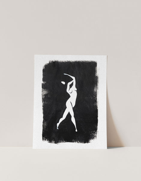 Paint Texture Female Body Silhouette Wall Art
