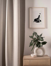 Load image into Gallery viewer, Woman Body Sitting Silhouette Print Figure Painting
